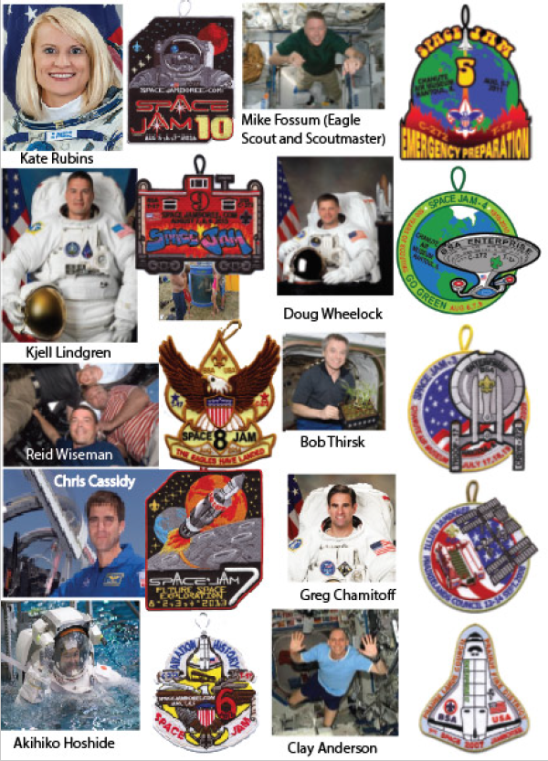 Collage of photos of students and instructors at various STEM-oriented merit badge workshops